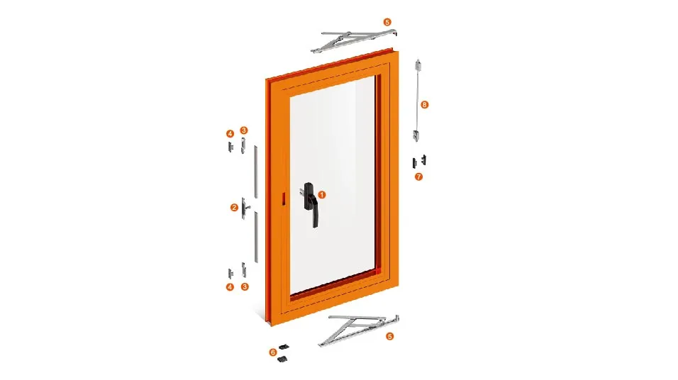 WK-005 欧槽55系列外平开系统